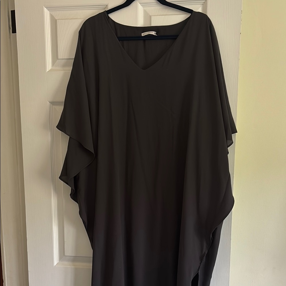 Elegant Smokey Grey Kaftan Dress
